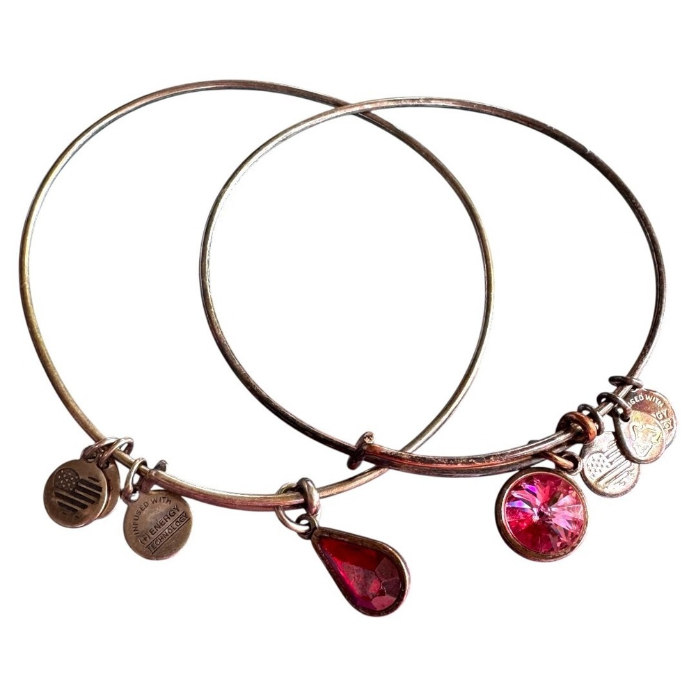 Alex and Ani 2 X October Birthstone Gold Bangles